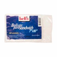 Bolsas conservadoras BELL'S Para sandwich 7x10 Paquete 100Un