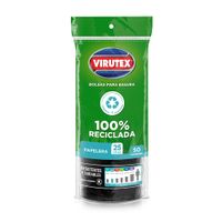 Bolsa negra de basura rollo 25l x 50 unidades