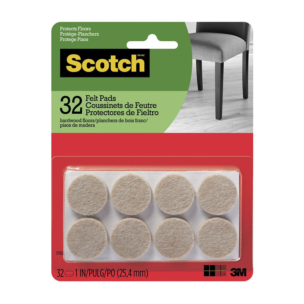 Felpas redondas Beige 1"" x 32 unidades