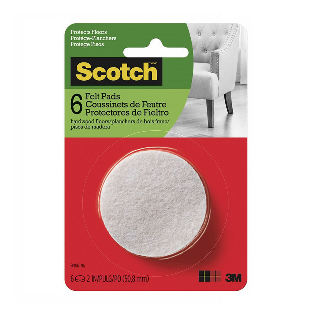 Felpas redondas Beige 2"" x 6 unidades