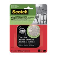 Felpas ajustables redondas Beige 1.5"" x 24 unidades