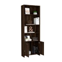 Biblioteca Lisa 1.80 con puertas Habano