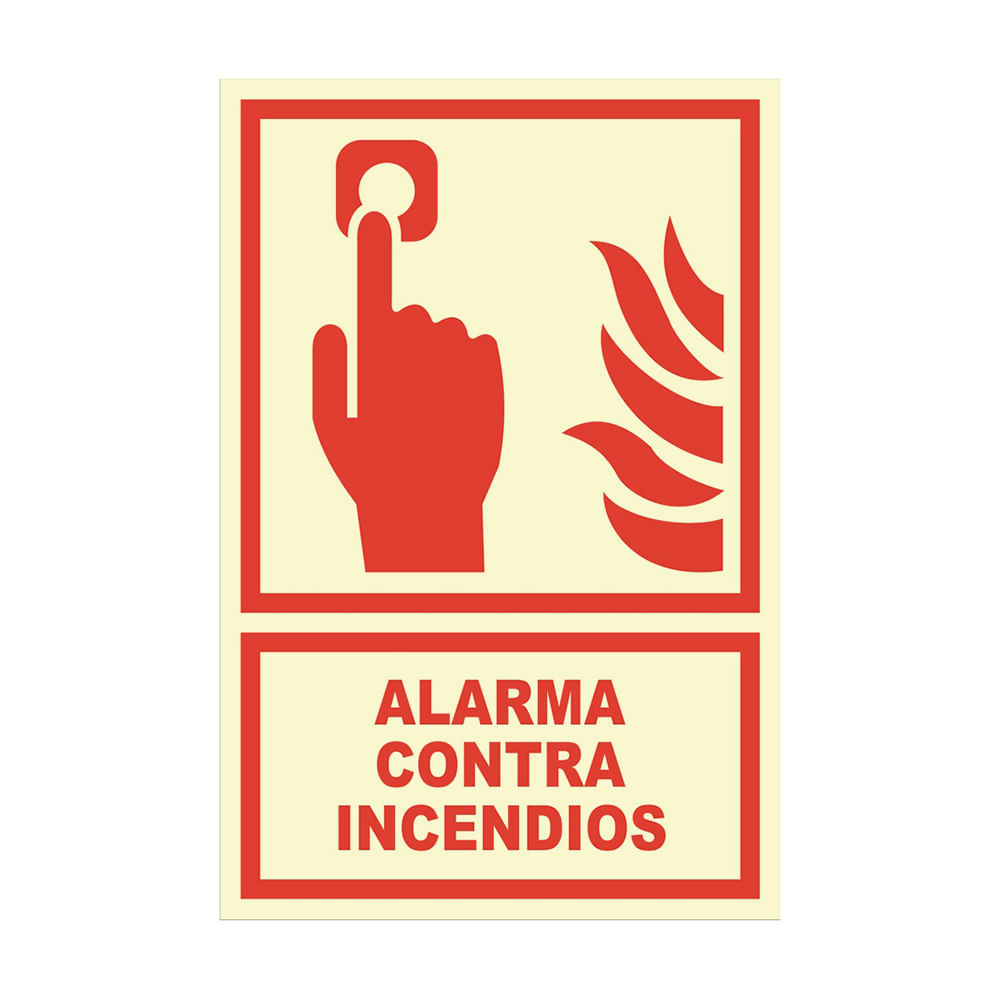 Alarma contra incendio 20x30cm
