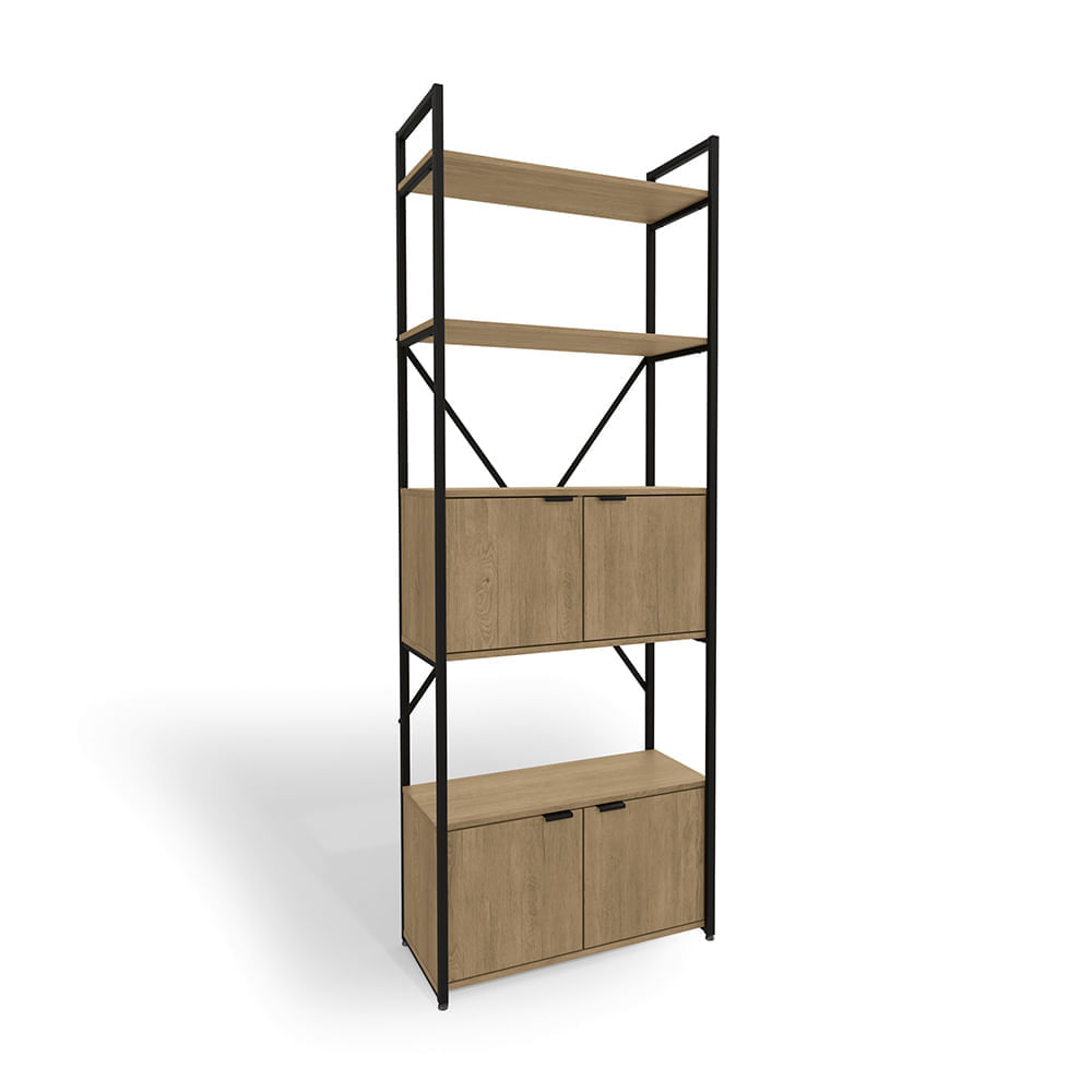 Estante London 4 niveles 200cm Maple Metal