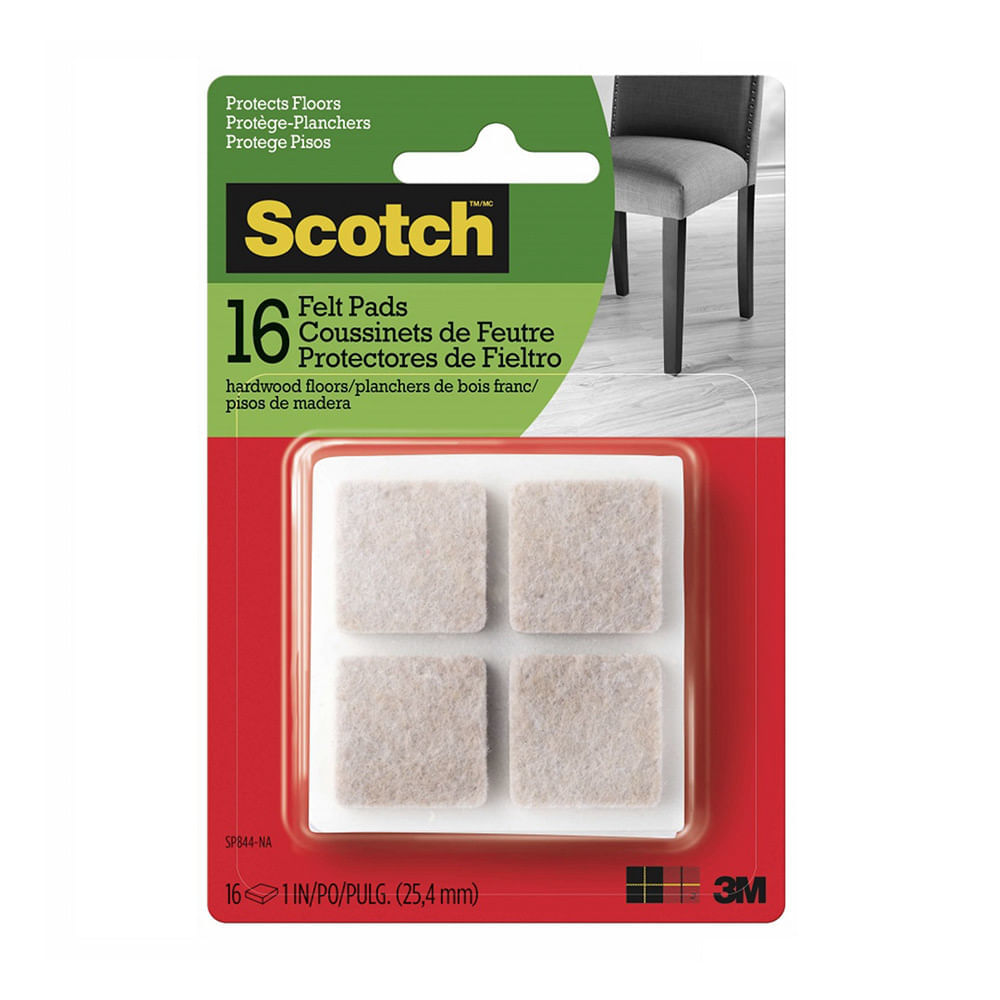 Felpa cuadradas Beige 1"" x 16 unidades