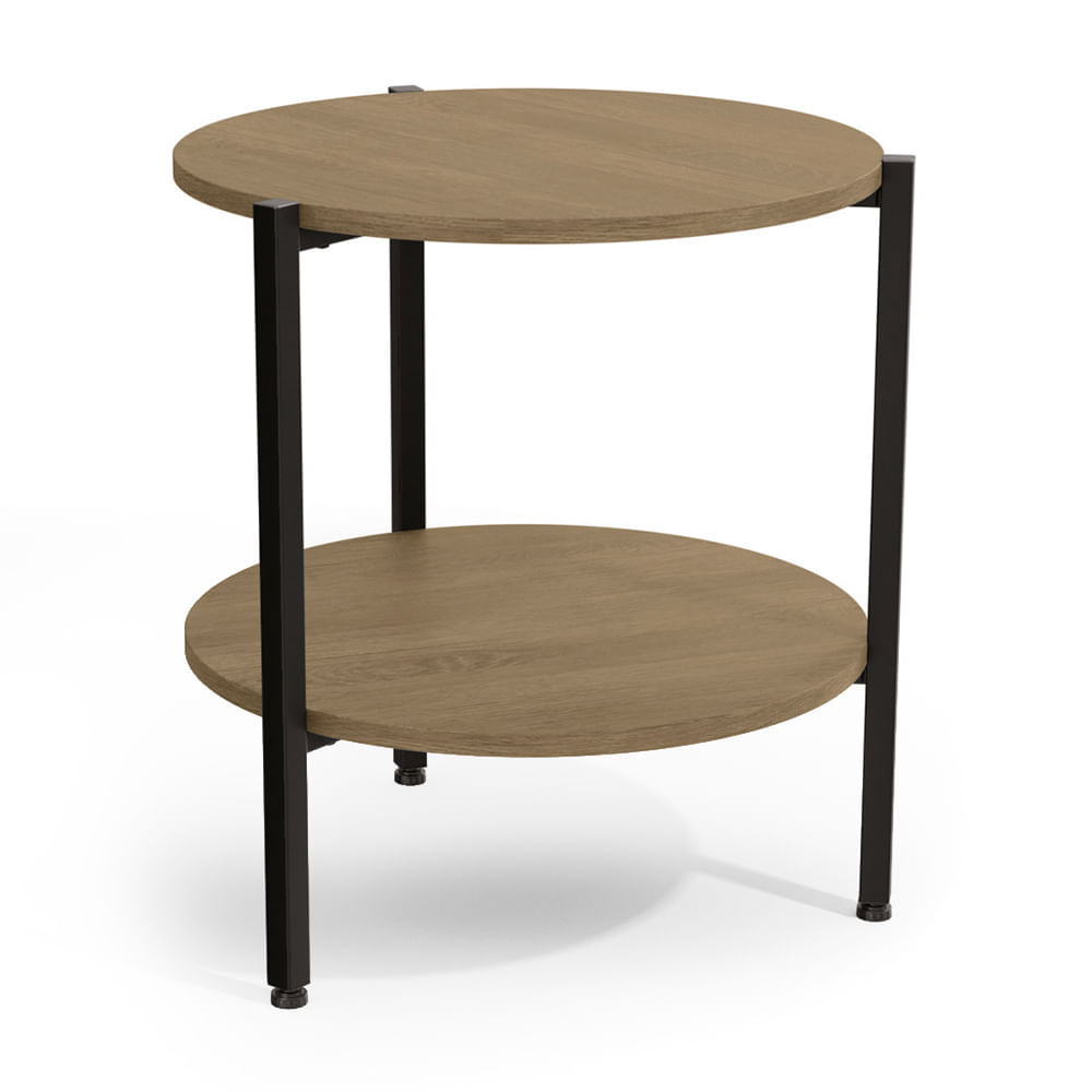 Mesa auxiliar London redonda 47cm Maple/Metal