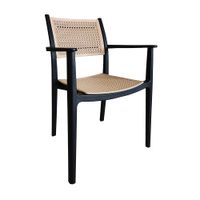 Silla de exterior de resina con brazos Caravan