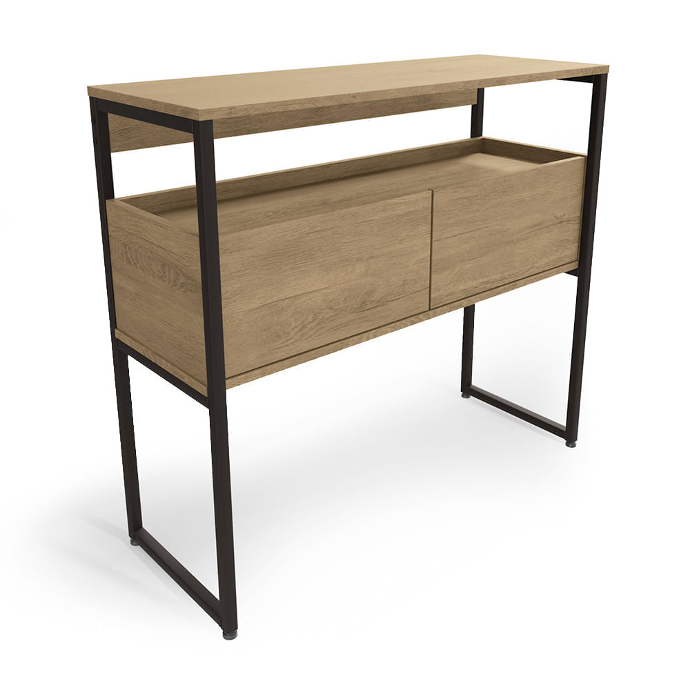 Aparador London 2 niveles 91x33cm Maple Metal