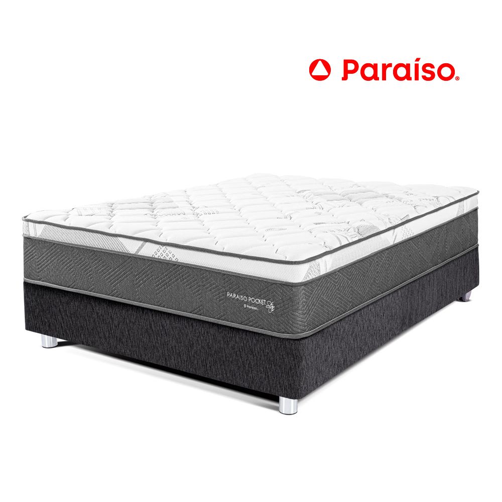 Cama Paraíso Pocket Star 2 Plz - Charcoal