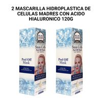 2 Mascarilla Hidroplastica de Celulas Madres Con Acido Hialuronico 120g