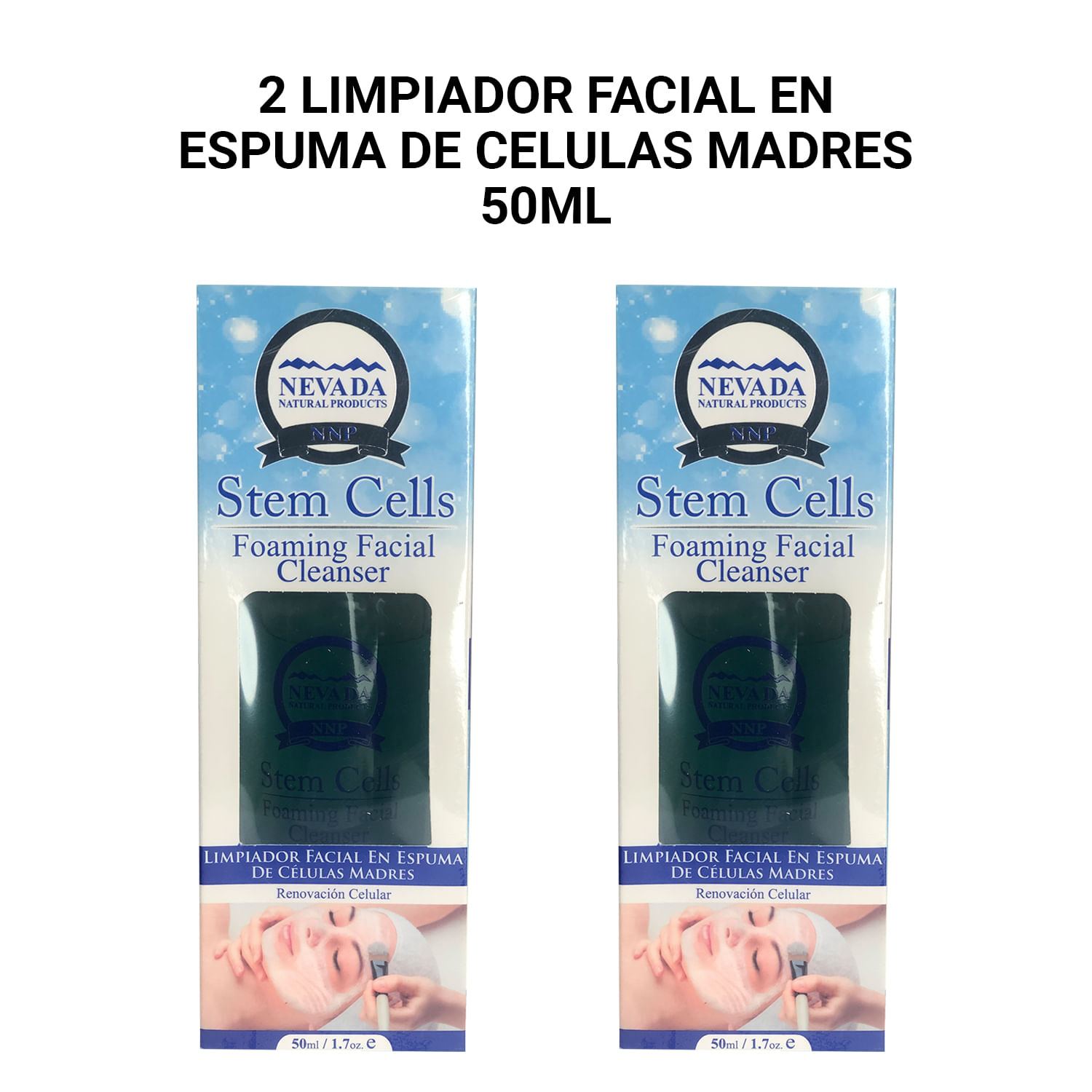 2 Limpiador Facial en Espuma de Celulas Madres 50ml