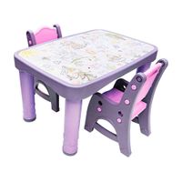 Set kids studio mesa + 2 sillas Princesa Lila