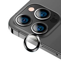 Lámina vidrio Lente de Cámara Usams US-BH791 para iPhone 13 Pro Max Negro (3 Cámaras)