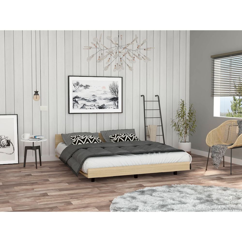 Cama Kaia 2 Plazas - Rovere / Blanco