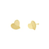 Aretes Baliq Corazón Diamantado Oro 18k