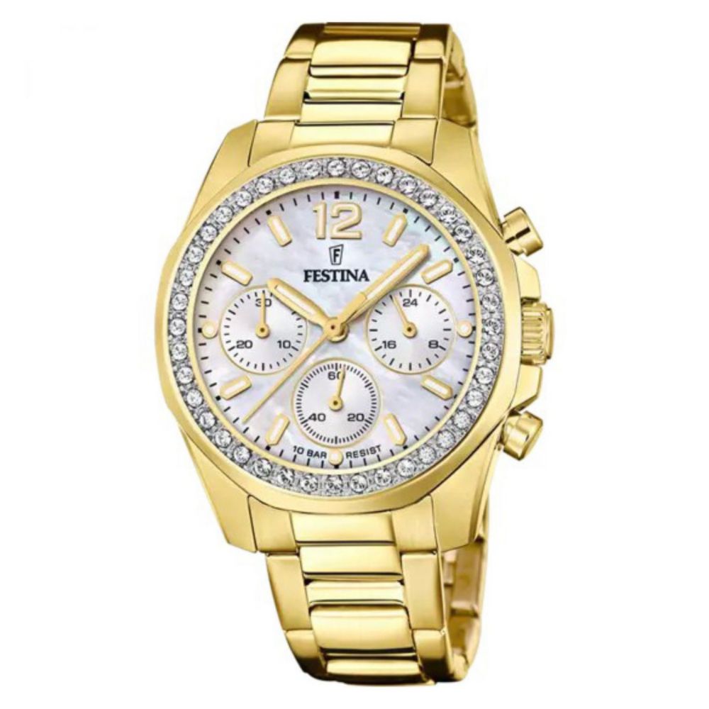 Reloj Festina F20609/1 Mujer Dorado Análogo