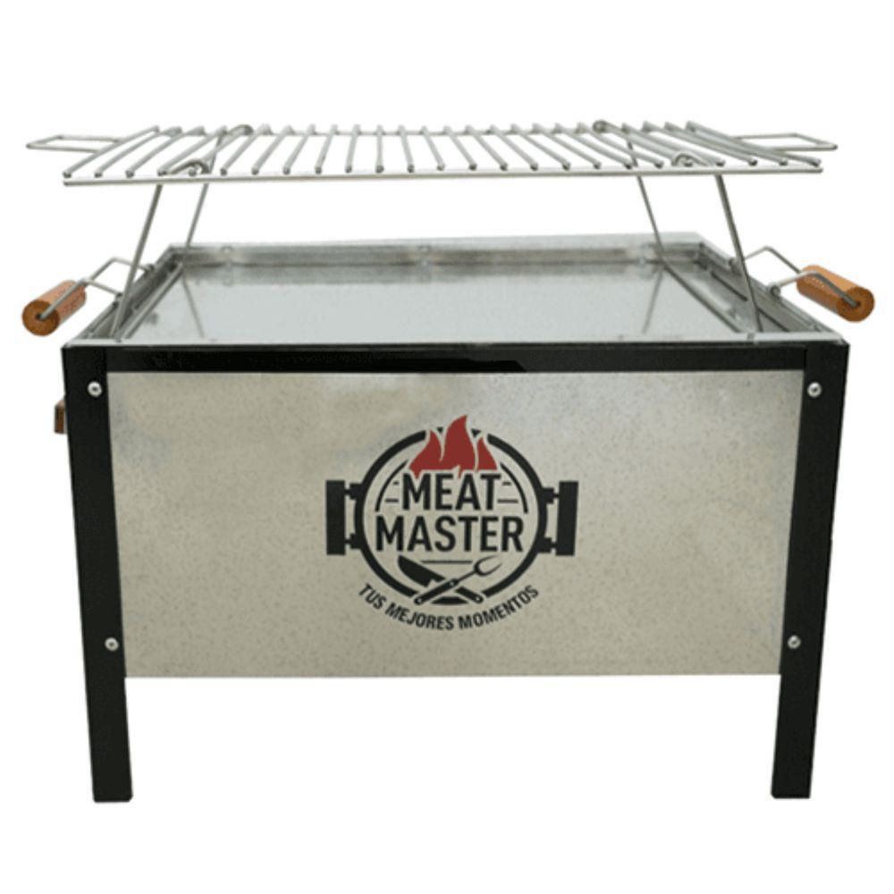 Caja China Master Galvanizada Chica + Parrilla De Varillas Inoxidable