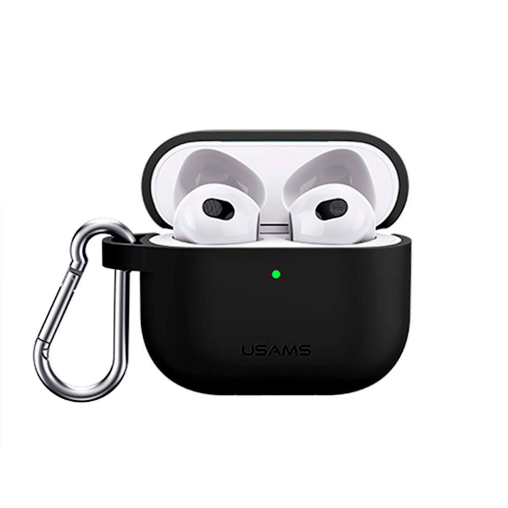 Case Usams US-BH741 para Airpod 3 Con Llavero Negro