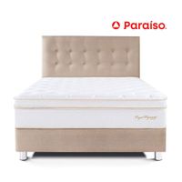 Juego de Dormitorio Paraíso Royal Dynasty Queen Champagne + 2 almohadas viscoelásticas + protector