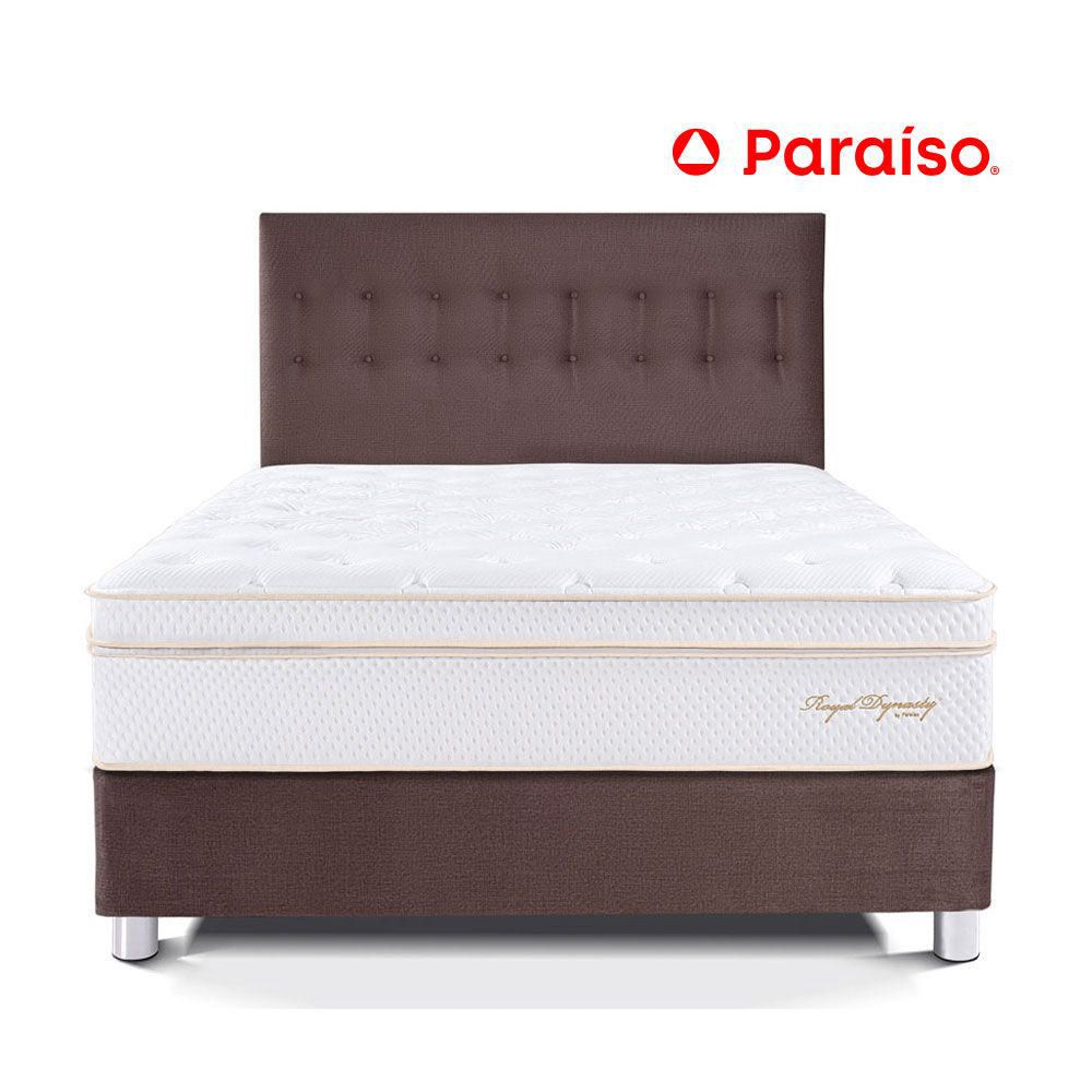 Juego de Dormitorio Paraíso Royal Dynasty King Chocolate + 2 almohadas viscoelásticas + protector