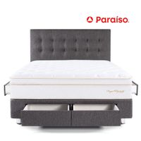 Juego de Dormitorio Paraíso Royal Dynasty con cajones Queen + 2 almohadas viscoelásticas + protector