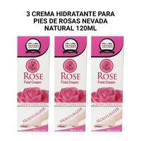 3 Crema hidratante para pies de Rosas Nevada Natural 120ml