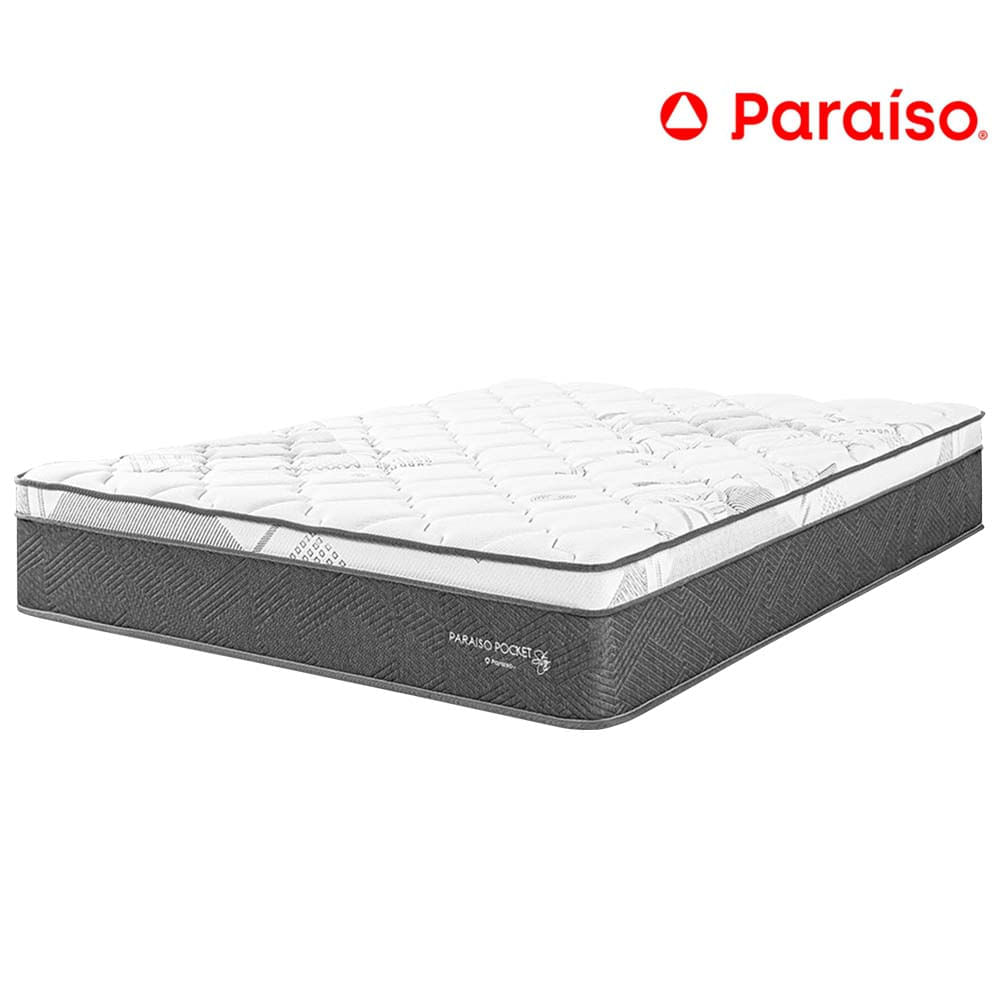 Colchón PARAISO Pocket Star 1.5 Plz + 1 Almohada + Protector