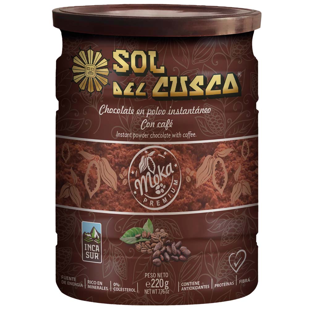 Chocolate Instántaneo SOL DEL CUSCO Moka Frasco 220g