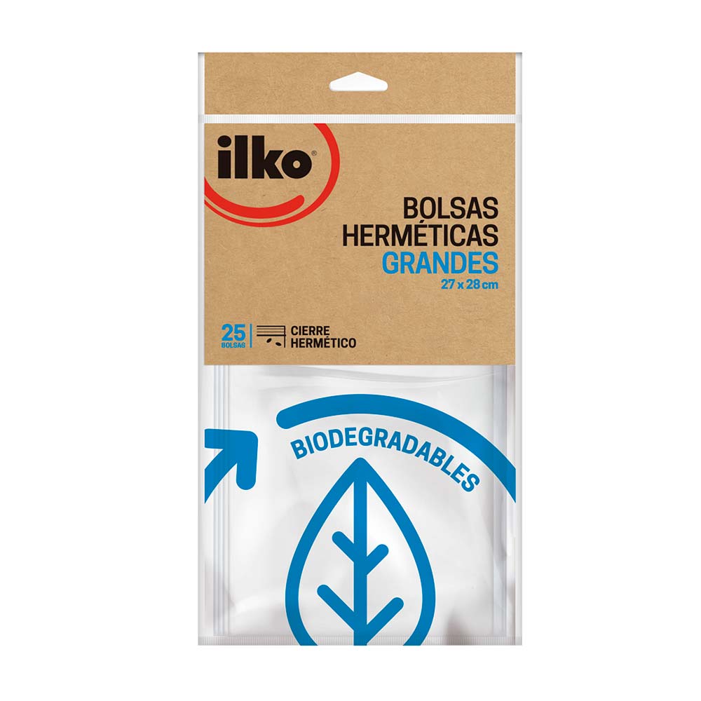 Bolsa Hermetic verduras Biodegradable 27x28cm Ilko