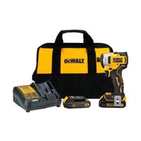 Atornillador de Impacto 1/4"" 20V Atomic Brushless + 2 Baterias 20V MAX 2AH + Cargador+ maleta lona D