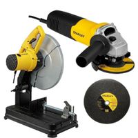 Combo Tronzadora de Metales 2200W + Esmeril Angular 4 1/2"" 710W + Disco Corte 14"" Stanley