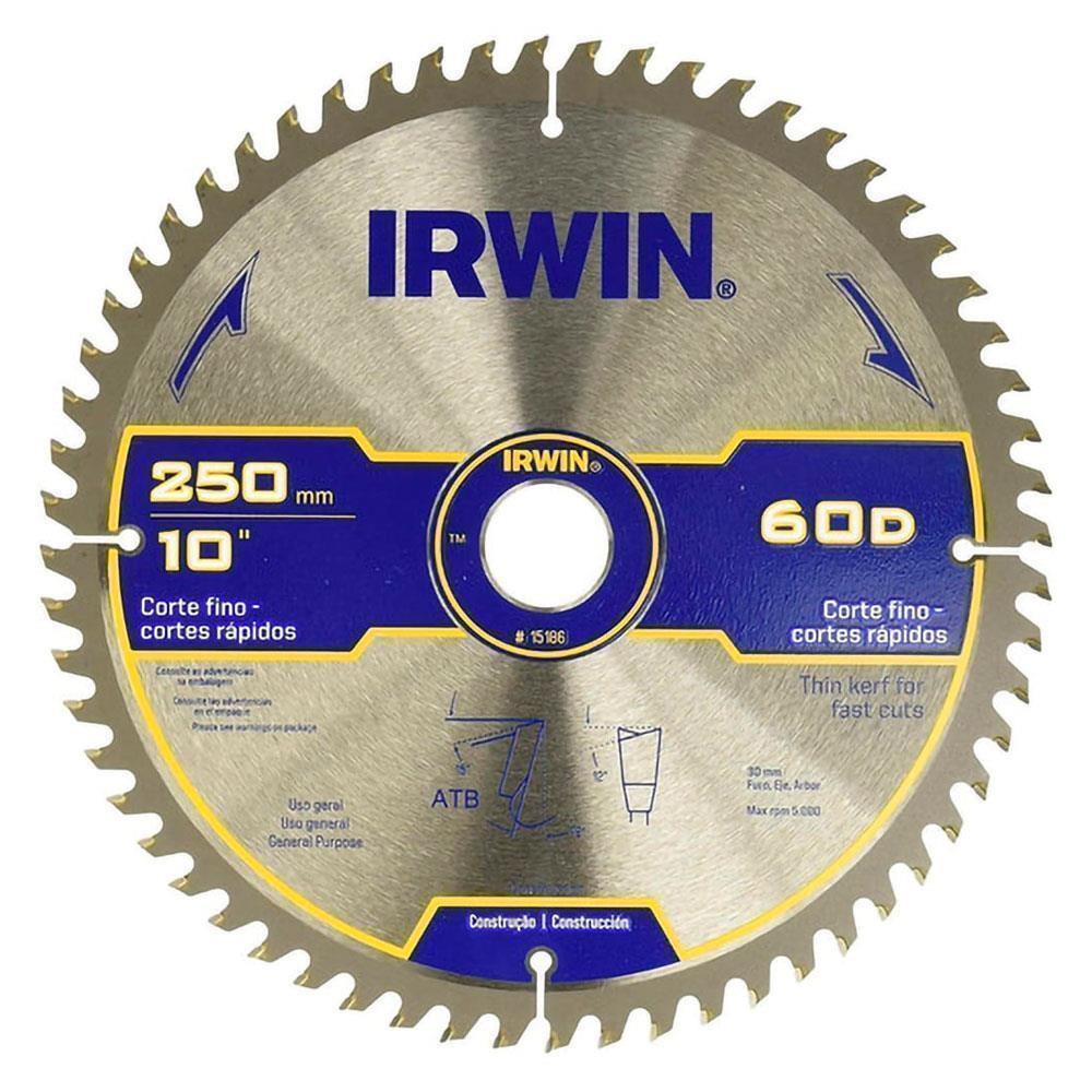 Classic Disco Sierra Circular / Inglete 10"" X 60T, 30 mm Irwin