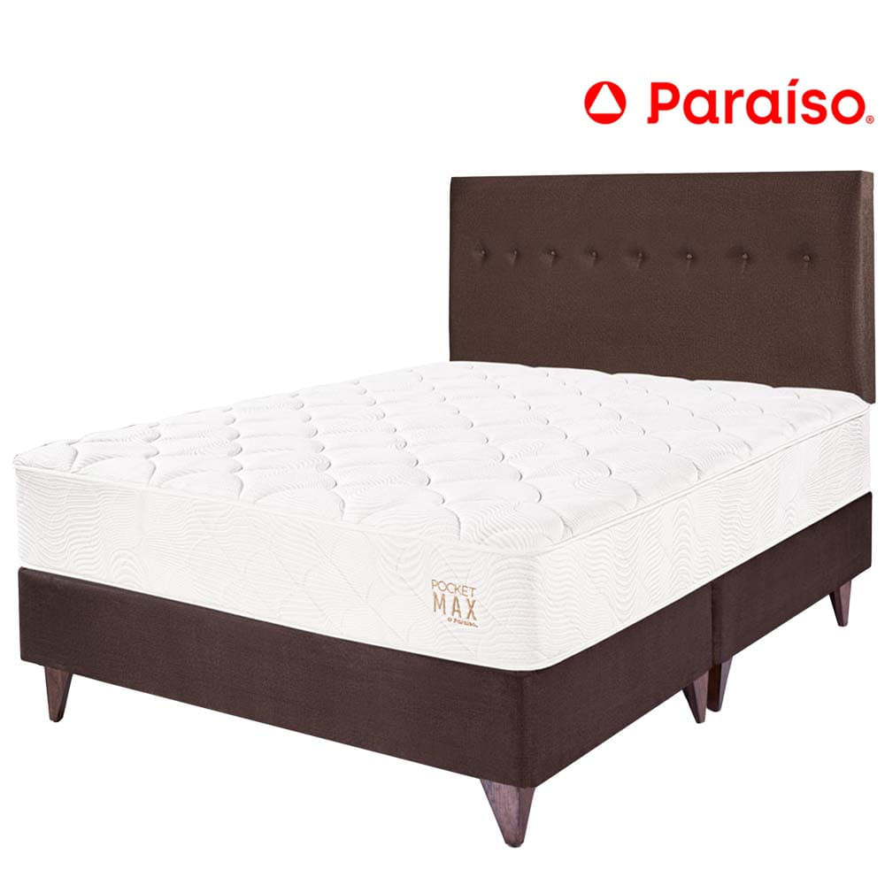 Dormitorio Europeo PARAÍSO Pocket Max King Chocolate