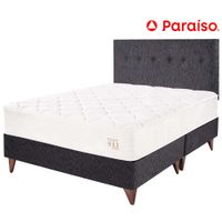 Dormitorio Europeo PARAÍSO Pocket Max Queen Charcoal
