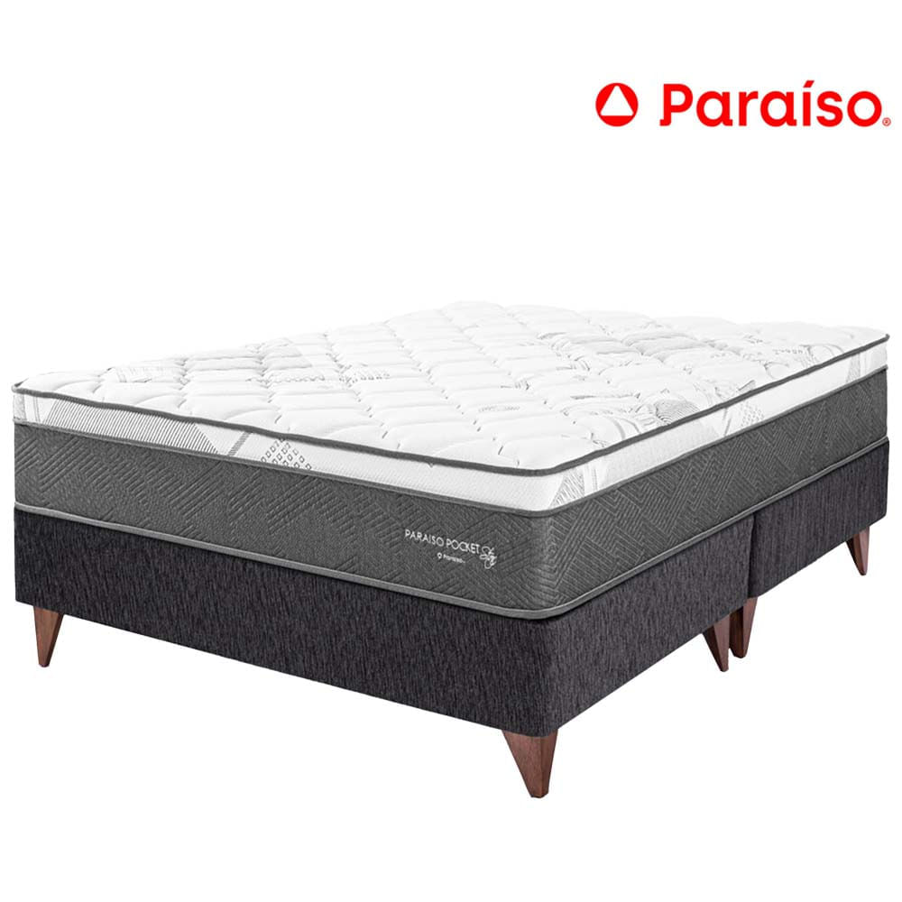 Cama Europea PARAISO Pocket Star Queen Charcoal