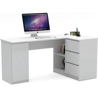 Escritorio en L Gerencial Blanco 150cm