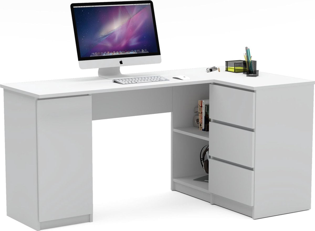 Escritorio en L Gerencial Blanco 150cm
