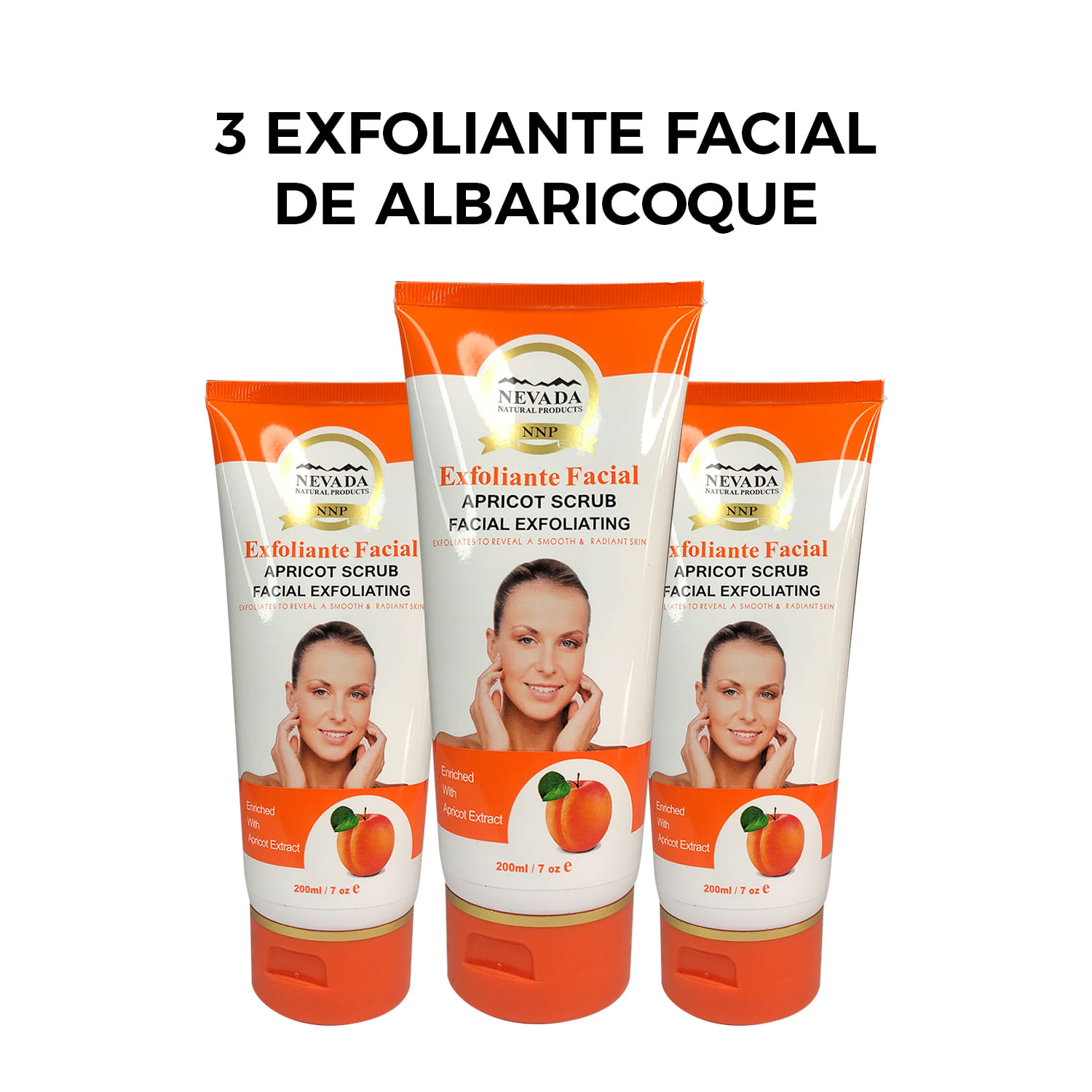 3 Exfoliante Facial de Albaricoque 200ml