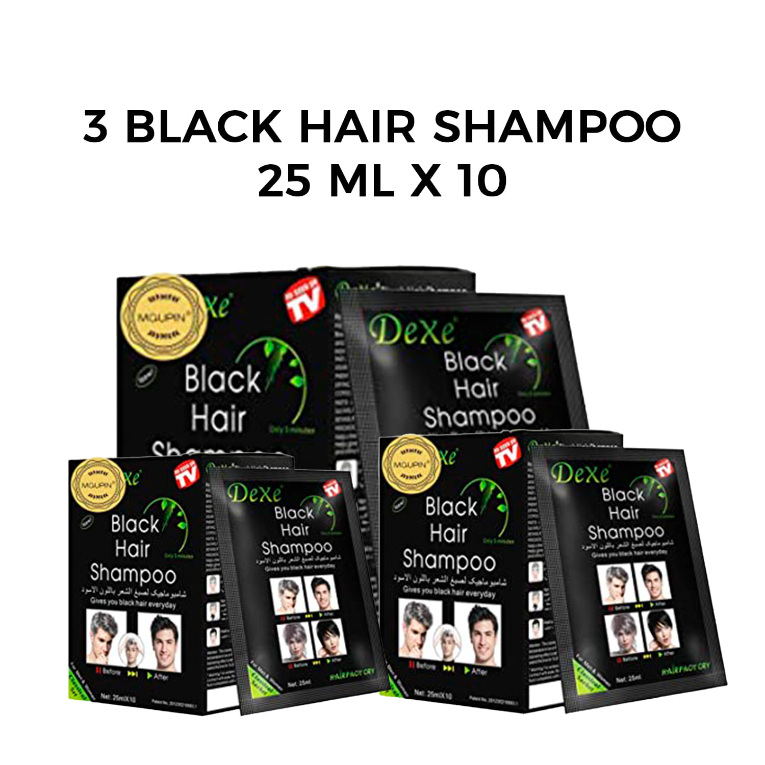 3 Black Hair Shampoo 25ml x 30