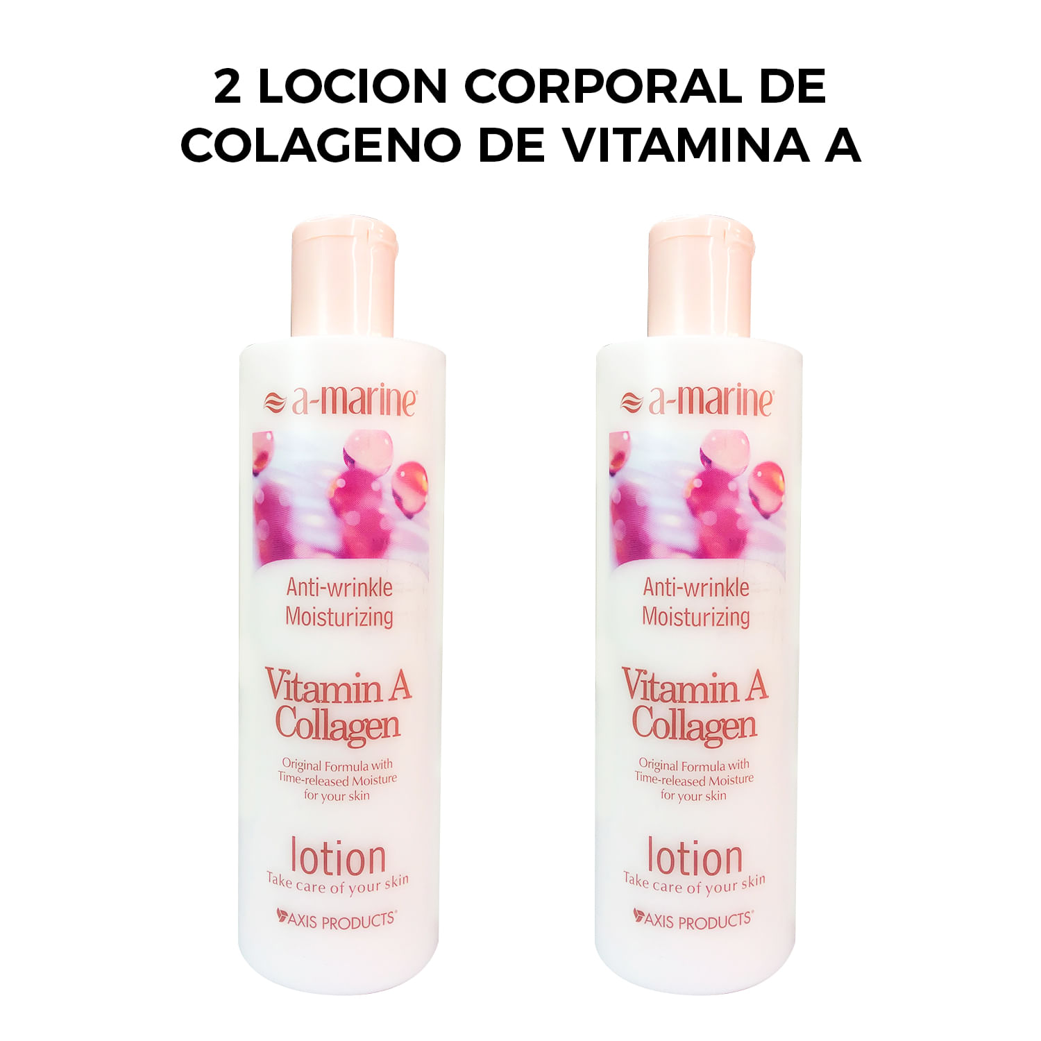 2 Locion Corporal de Colageno de vitamina A 500ml