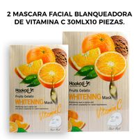 2 Mascara Facial Blanqueadora de Vitamina C 30mlx10 piezas.