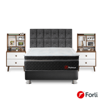 Domitorio Platinium King + Velador Repisa Fashion