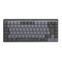 Teclado inalámbrico Logitech MX Mechanical Mini mecánico, receptor usb/bluetooth, recargable, negro