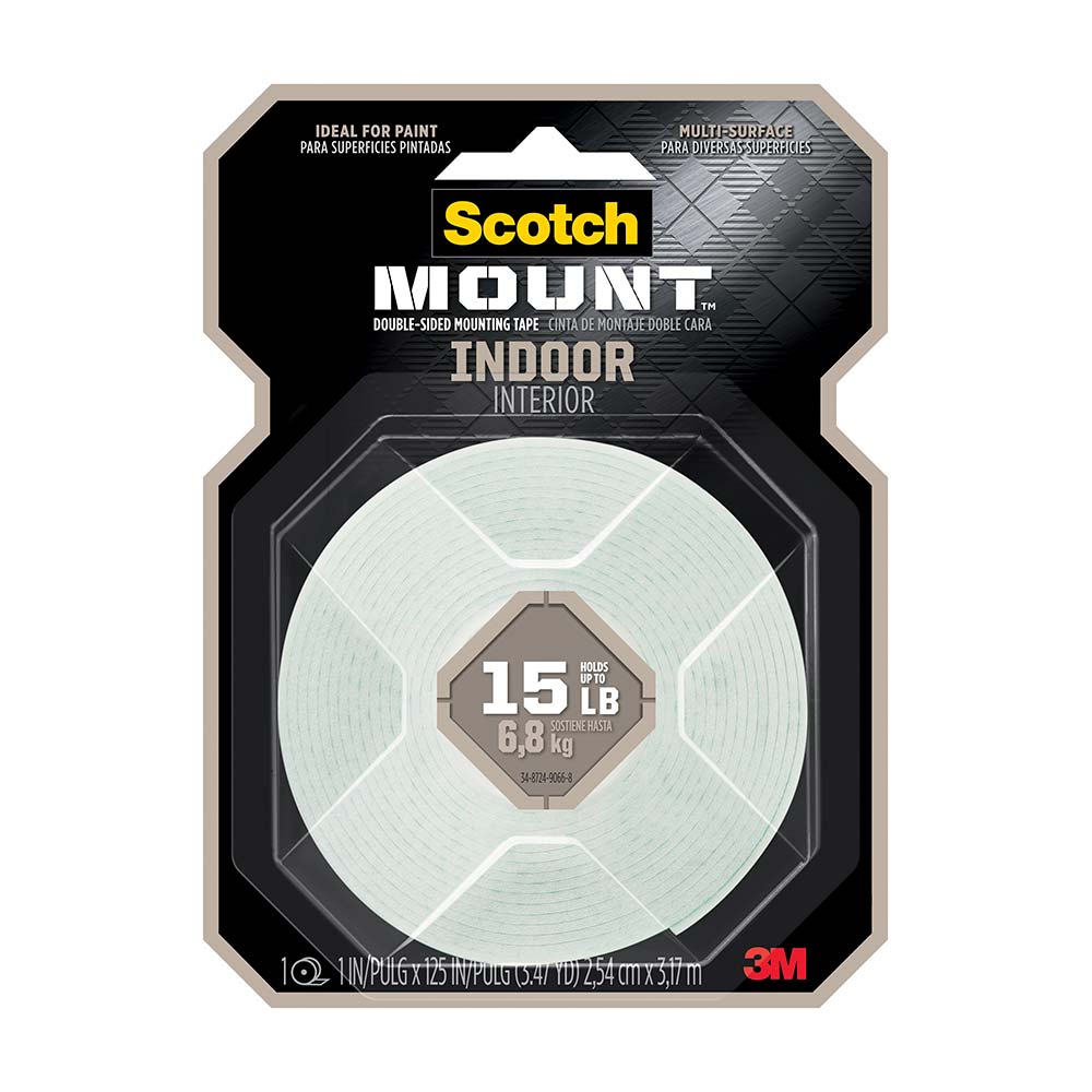 Cinta de doble contacto interiores 3M 25.4mmx3.17m