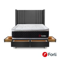 Dormitorio 4 Cajones Gris Golden King